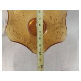 Tiara Sandwich Glass Amber Bowl