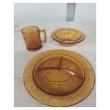 Tiara Amber Glass Nursery Rhyme Set