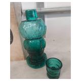 Tiara Exclusive Green Glass Character Decanter