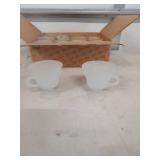 Frosted Glass Punch Cups Set