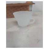 Frosted Glass Punch Cups Set