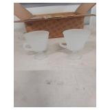 Frosted Glass Punch Cups Set