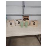 Tiara Jade Green Glass Parfait Set (8)