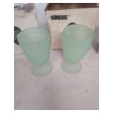 Tiara Jade Green Glass Parfait Set (8)