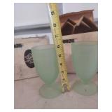 Tiara Jade Green Glass Parfait Set (8)