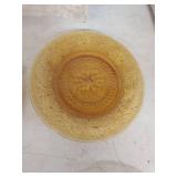 Tiara Amber Glass Serving Plates