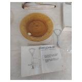 Tiara Amber Glass Serving Plates