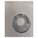 Collection of 45 RPM Records with Wooden Box