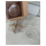 Tiara Sandwich Glass Set with Plates and Cups