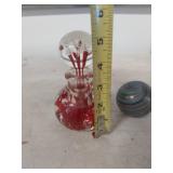 Hand Blown Glass Perfume Bottle and Artglass Ball
