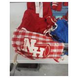 Red and White Cheerleader Uniform Set, Shawl and Sweater