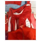 Red and White Cheerleader Uniform Set, Shawl and Sweater