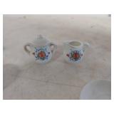 Occupied Japan Miniature Tea Set with Floral Design