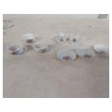 Occupied Japan Miniature Tea Set with Floral Design