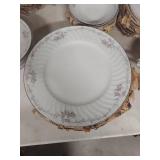 Fine China Dinnerware Set with Pink Floral Design