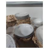 Fine China Dinnerware Set with Pink Floral Design