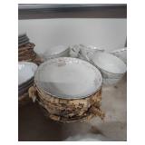 Fine China Dinnerware Set with Pink Floral Design