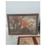 Collection of Framed Wall Art - Autumn Scene and Floral Prints