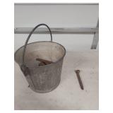 Galvanized Steel Farm Bucket with Spikes