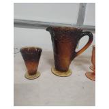 Tiara Glass Pitcher with Goblets