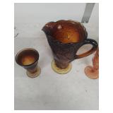 Tiara Glass Pitcher with Goblets