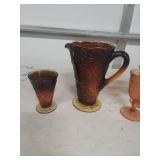 Tiara Glass Pitcher with Goblets