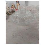 Mixed Glass Serving Set with Holiday Figurines