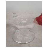 (2) Glass Hen on Nest Candy Dishes