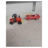 Casey Jones Cannonball Express and Fire Truck Model Car Set