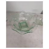 Green Depression Glass Sunflower Pattern Set