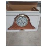 Decorative Wood Box with Mantel Clock