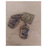 Charm Bracelet with Brown Glass Bead Necklace