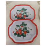 Strawberry Pattern Glassware and Serving Set