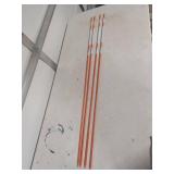 48-inch Orange Driveway Marker Stakes - Set of 4