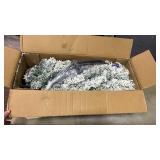 6.5FT Christmas Tree Snow Flocked Artificial, Full Xmas Tree with 800 Automatically Expanding Branch Tips, Foldable Metal Stand and Hinged Branches, Holiday Decoration for Home, Party, Green - Retail: