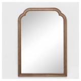30\" x 42\" French Country Wall Mirror Brown - Thresholdâ¢: Sturdy Wood Frame, Wall Mount - Retail: $100