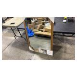 30\" x 42\" French Country Wall Mirror Brown - Thresholdâ¢: Sturdy Wood Frame, Wall Mount - Retail: $100