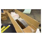 Wooden Dining Chairs Set of 2, Linen Fabric Upholstered Kitchen Armless Chair w/Rubber Wood Frame, Padded Seat, High Curved Back, Farmhouse Accent Side Chairs for Living Room - Retail: $0