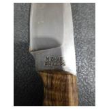Michael Phillips Fixed Blade Knife with Leather Sheath