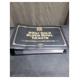 NFL 22KT Gold Super Bowl Commemorative Ticket Collection