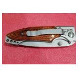 MTech USA Folding Knife with Wooden Handle