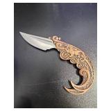 Decorative Copper Handle Stainless Steel Knife
