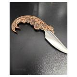 Decorative Copper Handle Stainless Steel Knife