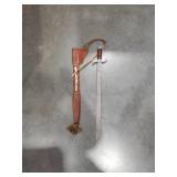 Military Style Sword with Leather Scabbard