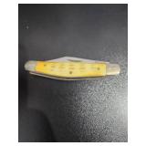 Yellow Bone Handle Folding Knife
