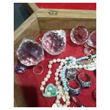 Jewelry Collection with Hexagonal Wood Box