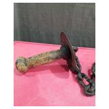 Medieval Iron Flail Weapon with Spiked Ball