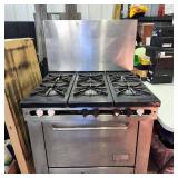 Southbound Commercial 6 Burner Gas Stove/Oven