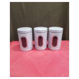 Marble Pattern Kitchen Canisters with Window