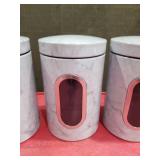 Marble Pattern Kitchen Canisters with Window